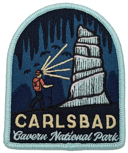 Carlsbad Cavern National Park Bügelbild Stickerei Patch von Hike and Draw