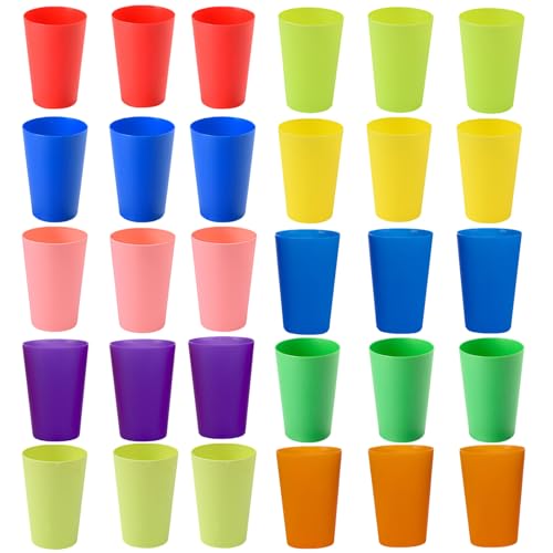 Hikrxya 30 Stück Bunt Wiederverwendbare Plastikbecher, 260 ml Kunststoffbecher 10 Farben Mehrweg Bunt Plastik Trinkbecher Set für Kinder Outdoor Partys Picknicks Camping Grillen Reisen Küche Hikrxya 30 Stück Bunt Wiederverwendbare Plastikbecher, 260 ml Kunststoffbecher 10 Farben Mehrweg Bunt Plastik Trinkbecher Set für Kinder Outdoor Partys Picknicks Camping Grillen Reisen Küche von Hikrxya