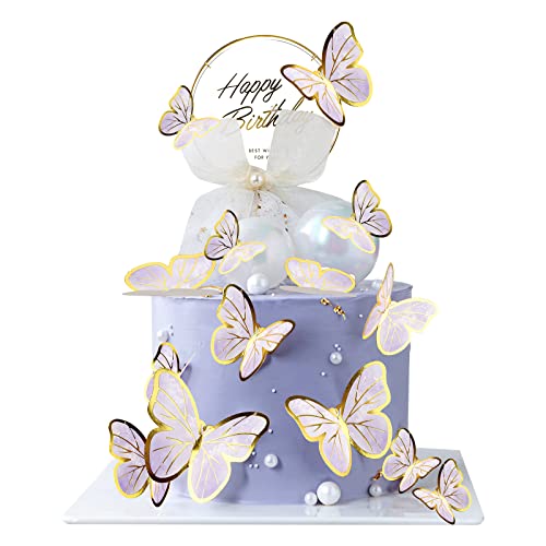 21 Stück Cake Topper Schmetterling Kuchen Deko mit Happy Birthday Kuchen Topper Schmetterlinge Tortendeko Geburtstag Kuchen Dekoration Mädchen für Geburtstag Hochzeit Babyparty Purple 21 Stück Cake Topper Schmetterling Kuchen Deko mit Happy Birthday Kuchen Topper Schmetterlinge Tortendeko Geburtstag Kuchen Dekoration Mädchen für Geburtstag Hochzeit Babyparty Purple von Hileyu