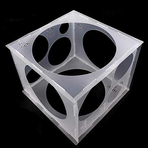 Hileyu 11 Löcher Faltbare Kunststoff Ballon Sizer Würfel Box Ballon Messbox Werkzeug für Geburtstag Hochzeitsfeier Dekorationen Hileyu 11 Löcher Faltbare Kunststoff Ballon Sizer Würfel Box Ballon Messbox Werkzeug für Geburtstag Hochzeitsfeier Dekorationen von Hileyu
