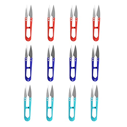 12pcs Nähschere 4.3inch Nähen Schere Garn Fadenabschneider Mini Snips Trimming Nipper - Ideal für Stich, DIY liefert, Mischfarbe von Hilitand