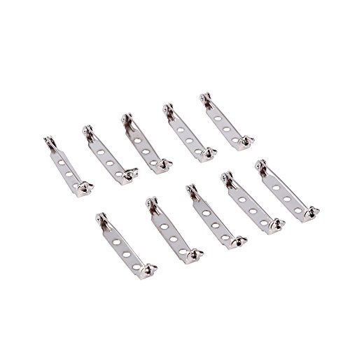 50 pcs Sicherheitsnadel Broschennadeln, Sonstiges Näh- und Stickereibedarf Pins für DIY Handwerk 20/25/32/38 mm, Silber(32mm) von Hilitand