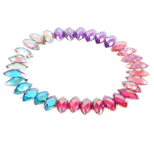 500 stücke Kristall Augenform AB Edelsteine ​​Acryl 7 * 15mm für Hochzeit DIY Party Decor(05violet) von Hilitand