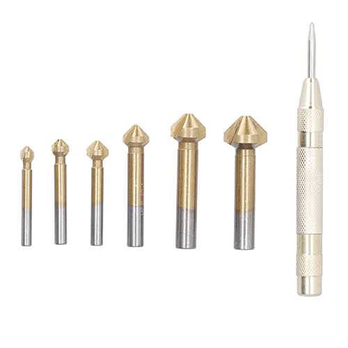 7-teiliges Senkbohrer-Set, Titanisieren, Rostfrei, 90-Grad-Senkbohrer, Passend für Holzöffnungen 7-teiliges Senkbohrer-Set, Titanisieren, Rostfrei, 90-Grad-Senkbohrer, Passend für Holzöffnungen von Hilitand