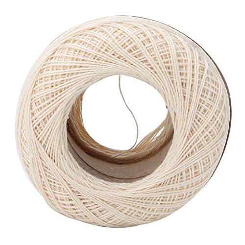 Assorted Color Crochet Garn Lace Line Baumwolle Hand gehäkelt DIY Sommer Seide leichte dünne Linie (mit einer Häkelarbeit) für Schal Socke Cup Mat(6603milk white) von Hilitand