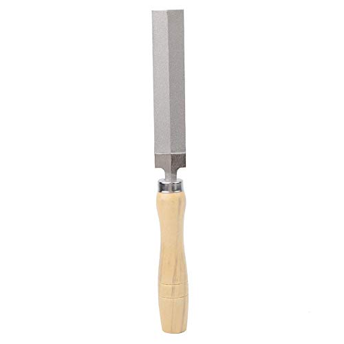 Flache Diamantfeile Allzweck-Raspelschleifwerkzeug aus Kohlenstoffstahl mit Holzgriff für die Holzbearbeitung Gartenwerkzeug(4in) von Hilitand