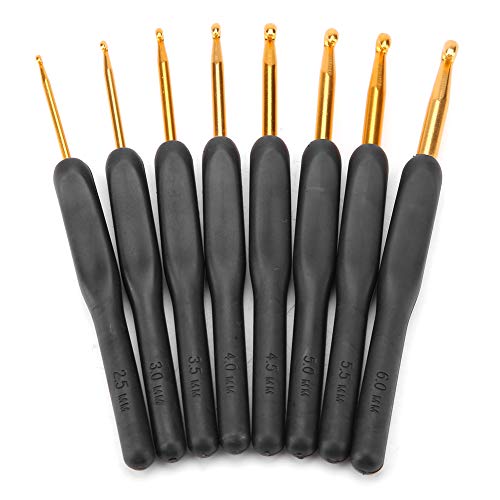 Häkelnadeln Set ABS Harz Aluminiumlegierung Griff Haken Stricken Weave DIY Craft Nadel von Hilitand