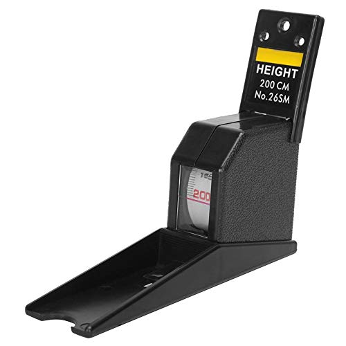 Höhen Messband, 2 Meter Einziehbares Höhenmessband für Erwachsene und Kinder Lineal aus Metall zur Höhenmessung(Black) von Hilitand