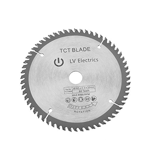 Kreissägeblatt Sägeblatt 165mm TCT Silber Rotary Cut Disc für Holz Schneiden 60 Zähne + 1 Stück Reduktion Ringe Kreissägeblatt Sägeblatt 165mm TCT Silber Rotary Cut Disc für Holz Schneiden 60 Zähne + 1 Stück Reduktion Ringe von Hilitand