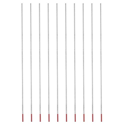 Wolfram-Elektrode, WIG-Schweißelektrode, Thorium-Wolfram-Elektrode, 2% Thorium, für WIG-Schweißmaschine, WT20, rot (1,6 mm x 150 mm) von Hilitand