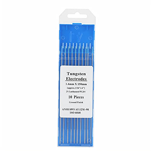 Wolframelektrode WL20 Professional Tig Rod 2,0% für Schweißgerät lanthaniert, 10Pcs / Box(1.6mm*150mm) von Hilitand