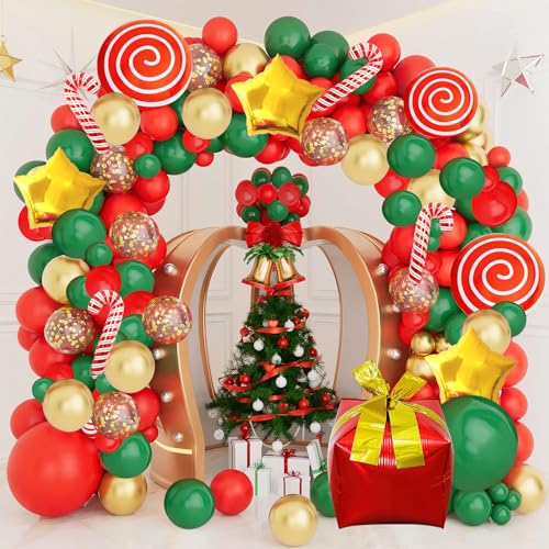 Ballon Girlande Weihnachten Hillylolly 130 Stk. Weihnachtsballons Deko, rot/weiss/grün/gold Weihnachten Ballons Kit, Luftballons Weihnachts, Luftballons Latex, Folienballon für Weihnachtsdekoration Ballon Girlande Weihnachten Hillylolly 130 Stk. Weihnachtsballons Deko, rot/weiss/grün/gold Weihnachten Ballons Kit, Luftballons Weihnachts, Luftballons Latex, Folienballon für Weihnachtsdekoration von Hillylolly