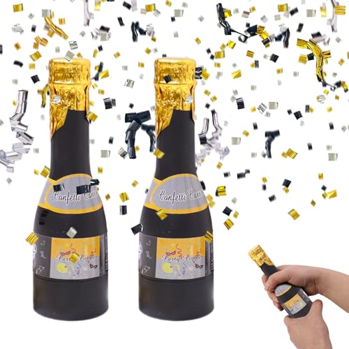 Champagner Kanone, Hillylolly 2 Stück 16 * 4.5cm Champagner Konfettikanone, Party Popper Champagner, Konfetti Party, Partydekoration, für Silvester, Partys, Geburtstage, Hochzeiten Champagner Kanone, Hillylolly 2 Stück 16 * 4.5cm Champagner Konfettikanone, Party Popper Champagner, Konfetti Party, Partydekoration, für Silvester, Partys, Geburtstage, Hochzeiten von Hillylolly