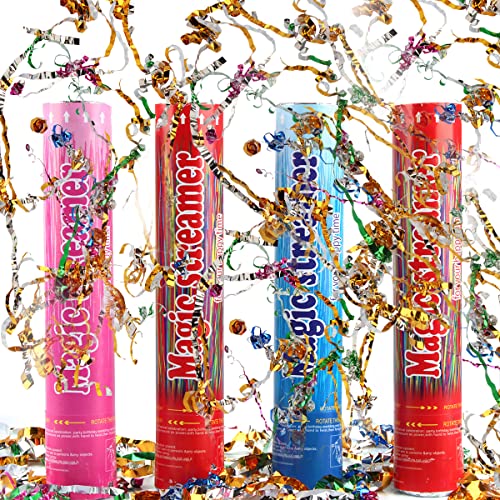 Konfetti Popper, Hillylolly 4 x Konfettikanone Bunt, Konfettibomben 28 CM, Party Popper Bunt, Konfetti Shooter, Confetti Cannon, Luftschlangen Bombe, für Hochzeit, Geburtstag, Party Konfetti Popper, Hillylolly 4 x Konfettikanone Bunt, Konfettibomben 28 CM, Party Popper Bunt, Konfetti Shooter, Confetti Cannon, Luftschlangen Bombe, für Hochzeit, Geburtstag, Party von Hillylolly