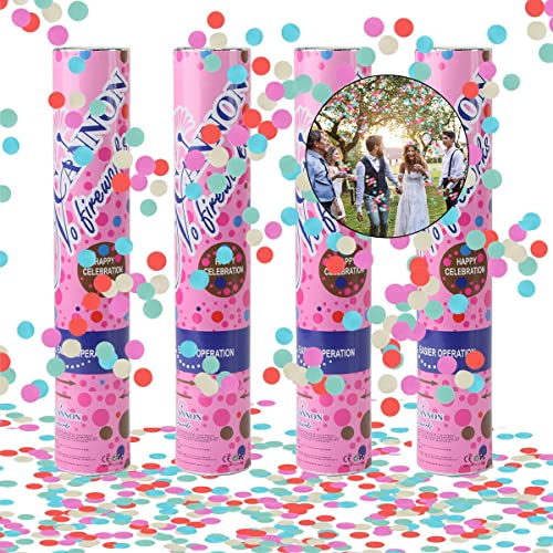 Konfetti Popper Papier, Hillylolly 4 x Konfettikanone Bunt Papier, Konfettibomben 28 CM, Party Popper Bunt, Konfetti Shooter, Confetti Cannon, Runde Konfetti, für Hochzeit, Geburtstag, Party Konfetti Popper Papier, Hillylolly 4 x Konfettikanone Bunt Papier, Konfettibomben 28 CM, Party Popper Bunt, Konfetti Shooter, Confetti Cannon, Runde Konfetti, für Hochzeit, Geburtstag, Party von Hillylolly