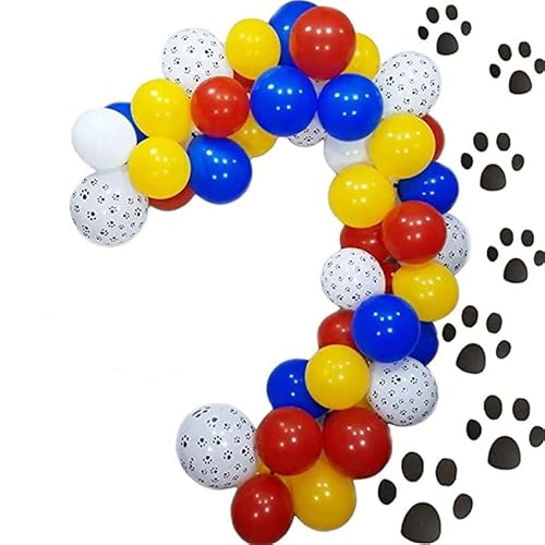 Luftballon Girlande Blau Rot Gelb, Hillylolly Rot Blau Ballons Set,100 Stück Latex Luftballons, Luftballons Geburtstag Girlande, Hundepfoten Luftballon, Party Deko für Hochzeit/Geburtstag/Baby Luftballon Girlande Blau Rot Gelb, Hillylolly Rot Blau Ballons Set,100 Stück Latex Luftballons, Luftballons Geburtstag Girlande, Hundepfoten Luftballon, Party Deko für Hochzeit/Geburtstag/Baby von Hillylolly