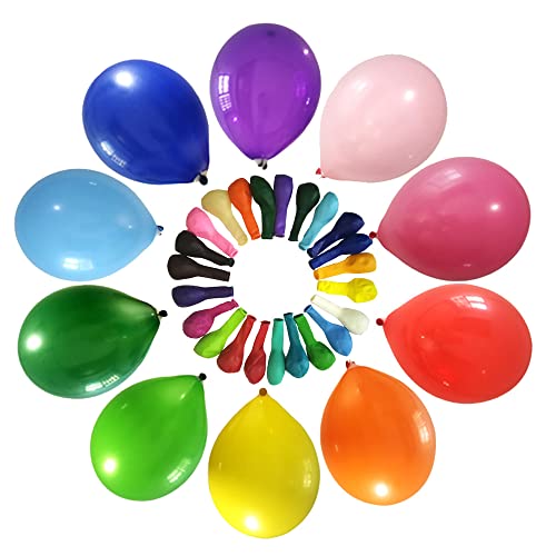 Luftballons Bunt Hillylolly 90 Stk. Ballon Girlande, Helium Ballons, Luftballons Geburtstag, Luftballon Girlande, farbig Luftballon Helium für Kinder Geburtstag Party Dekoration (Zufällige Farbe) von Hillylolly
