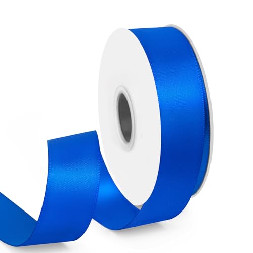 HimBen Doppelseitiges königsblaues Band, 22,5 cm, Polyester, königsblau, für Geschenkverpackungen, Blumensträuße, Hochzeiten, Partys, Einladungen, Dekorationen, Bastelarbeiten und mehr von HimBen
