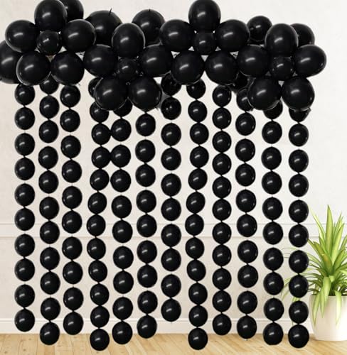 Himache 100 Stück Schnellverbindungs-Luftballons, 15,2 cm, Dekoration für Geburtstagsparty, Babyparty, Hochzeitstag, Schwarz Himache 100 Stück Schnellverbindungs-Luftballons, 15,2 cm, Dekoration für Geburtstagsparty, Babyparty, Hochzeitstag, Schwarz von Himache