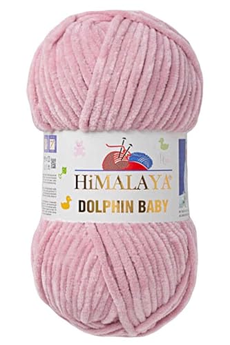 1 Knäuel / Packung Himalaya Dolphin Baby – (100 g/3,5 oz), 120 m – super sperriges Chenille-Garn zum Häkeln, Stricken, Amigurumi, babyfreundlich, flauschig, gemütlich und starke Fasern für Decken und von Himalaya Dolphin Baby