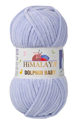 1 Knäuel / Packung Himalaya Dolphin Baby – (100 g/3,5 oz), 120 m – super sperriges Chenille-Garn zum Häkeln, Stricken, Amigurumi, babyfreundlich, flauschig, gemütlich und starke Fasern für Decken und von Himalaya Dolphin Baby