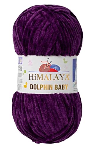 Himalaya Dolphin Baby 1 Knäuel (100 g/3,5 oz), 120 m, super sperriges Chenille-Garn zum Häkeln, Stricken, Amigurumi, weich, babyfreundlich, flauschig, gemütlich und starke Fasern für Decken und von Himalaya Dolphin Baby