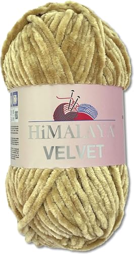 Himalaya Velvet Dolphin Wolle 40 Farben zur Auswahl Chenille Strickgarn Flauschgarn Glanz Accessoire Kleidung Decken 100 g von Himalaya Velvet