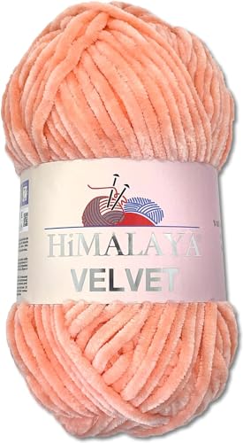 Himalaya Velvet Dolphin Wolle 100 g 40 Farben zur Auswahl Chenille Strickgarn Flauschgarn Glanz Accessoire Kleidung Decken von yaco