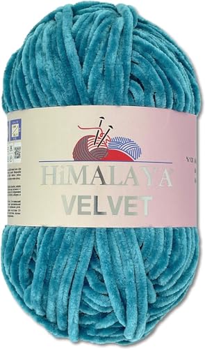 Himalaya Velvet Dolphin Wolle 100 g 40 Farben zur Auswahl Chenille Strickgarn Flauschgarn Glanz Accessoire Kleidung Decken von Himalaya Velvet