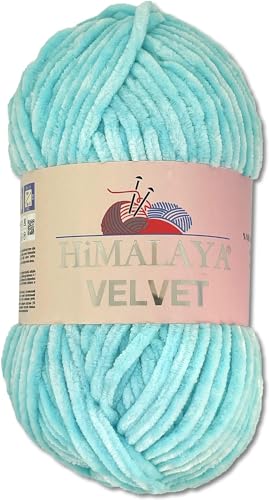 Himalaya Velvet Dolphin Wolle 40 Farben zur Auswahl Chenille Strickgarn Flauschgarn Glanz Accessoire Kleidung Decken 100 g von Himalaya Velvet
