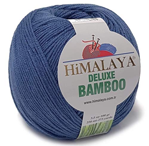 60 % Bambus 40 % Baumwolle Himalaya Deluxe Bambus DK & Light Worsted 8-lagig türkisches Garn, 4 Knäuel, 400 g Farbe 27 von Himalaya Yarn