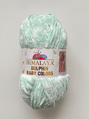 Himalaya Delphin Baby Colors (5er-Pack), 5 x 100 g, super sperriges Himalaya-Garn, Deckengarn, Samtgarn, Strickgarn, Amigurumi-Garn (80431) von Dolphin Baby