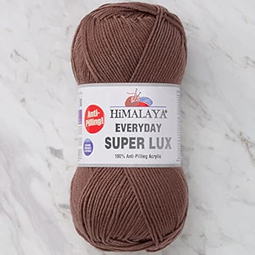 Himalaya Everyday Super Lux 100% Antipilling Acryl Kammgarn Aran Garn 1 Knäuel 100 g 250 m, Garngewicht 4 - Medium, Farbe 26 Himalaya Everyday Super Lux 100% Antipilling Acryl Kammgarn Aran Garn 1 Knäuel 100 g 250 m, Garngewicht 4 - Medium, Farbe 26 von Himalaya Yarn