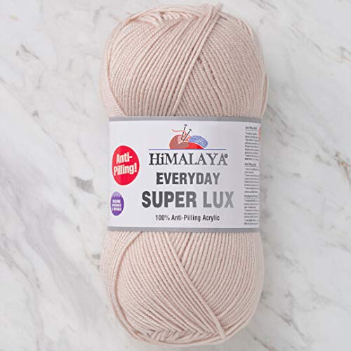 Himalaya Everyday Super Lux 100% Antipilling Acryl Kammgarn Aran Garn 1 Knäuel 100 g 250 m, Garngewicht 4 - Medium, Farbe 3 Himalaya Everyday Super Lux 100% Antipilling Acryl Kammgarn Aran Garn 1 Knäuel 100 g 250 m, Garngewicht 4 - Medium, Farbe 3 von Himalaya Yarn