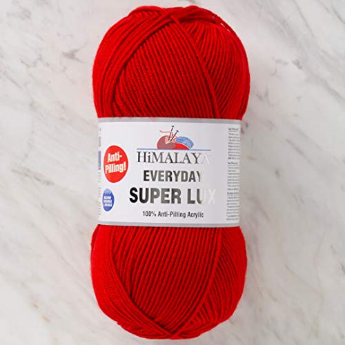 Himalaya Everyday Super Lux 100% Antipilling Acryl Kammgarn Aran Garn 1 Knäuel 100 g 250 m, Garngewicht 4- Medium, Farbe 34 von Himalaya Yarn