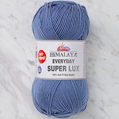 Himalaya Everyday Super Lux 100% Antipilling Acryl Kammgarn Aran Garn 1 Knäuel 100 g 250 m, Garngewicht 4 - Medium, Farbe 37 von Himalaya Yarn