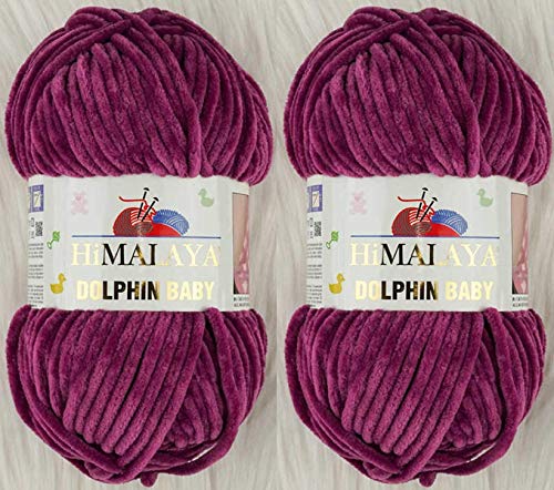 Himalaya Yarn Super Bulky Baby-Garn, 2 Knäuel, 260 m, 2 x 100 g Polyester von Himalaya Yarn