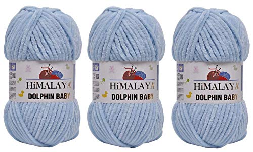 3 Knäuel Himalaya Delphin Baby Garn 395 Yards 3x100g Super Bulky Baby Blanket Garn (80306) von Himalaya Yarns