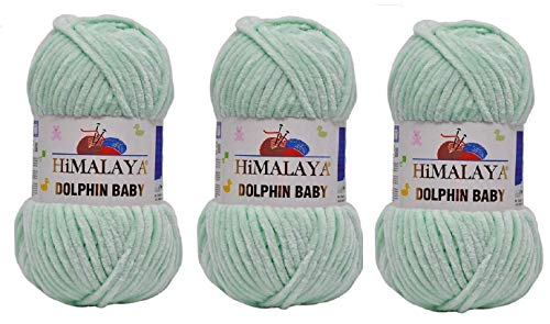 3 Knäuel Himalaya Delphin Baby Garn 395 Yards 3x100g Super Bulky Baby Blanket Garn (80307) von Himalaya Yarns