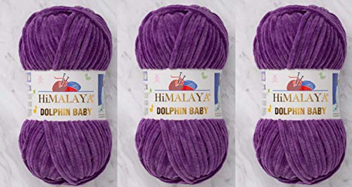 3 Knäuel Himalaya Delphin Baby Garn 395 Yards 3x100g Super Bulky Baby Blanket Garn (80340) von Himalaya Yarns
