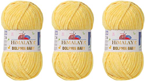 3 Knäuel Himalaya Dolphin Baby Garn 390 Yards 3x100g Super Bulky Baby Decke Garn (80313) von Himalaya Yarn