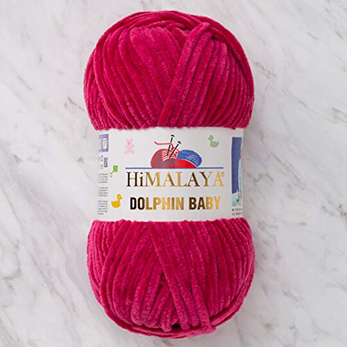 Himalaya Delphin Baby Garn, 100% MicroPolyester, 2 Knäuel, 260 Meter, 2 x 100 g, Super Bulky :6 Baby Chenille Garn (80310) von Himalaya Yarns