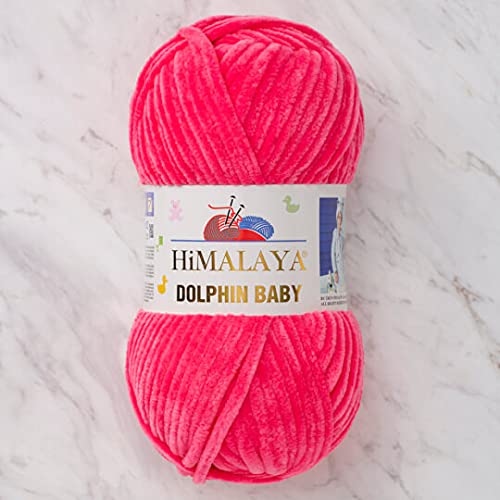 Himalaya Delphin Baby Garn, 100% MicroPolyester, 2 Knäuel, 260 Meter, 2 x 100 g, Super Bulky :6 Baby Chenille Garn (80324) von Himalaya Yarns