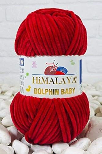 Himalaya Delphin Baby Garn, 100% MicroPolyester, 2 Knäuel, 260 Meter, 2 x 100 g, Super Bulky :6 Baby Chenille Garn (80352) von Himalaya Yarns