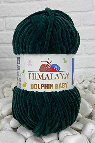 Himalaya Delphin Baby Garn, 100 % MicroPolyester, 2 Knäuel, 260 Meter, 2 x 100 g, Super Bulky :6 Baby Chenille Garn (80362) von Himalaya Yarns