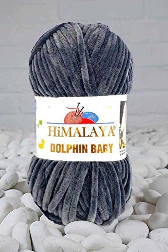 Himalaya Delphin Baby Garn, 100 % MicroPolyester, 2 Knäuel, 260 Meter, 2 x 100 g, Super Bulky :6 Baby Chenille Garn (80367) von Himalaya Yarns