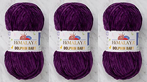 Himalaya Delphin Baby Garn, 3 Stück, 395 Meter, 3 x 100 g, super sperriges Babydeckengarn (80328) von Himalaya Yarns