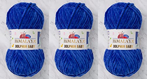 Himalaya Delphin Baby Garn, 3 Stück, 395 Meter, 3 x 100 g, super sperriges Babydeckengarn (80329) von Himalaya Yarns