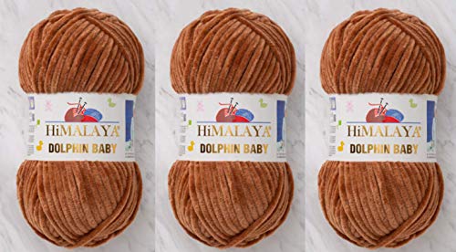 Himalaya Delphin Baby Garn, 3 Stück, 395 Meter, 3 x 100 g, super sperriges Babydeckengarn (80337) von Himalaya Yarns