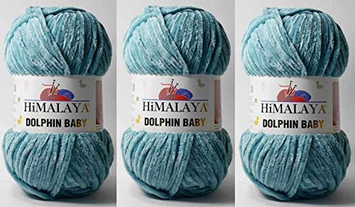 Himalaya Delphin Baby-Garn, 3 Stück, 395 Meter, 3 x 100 g, super sperriges Babydeckengarn (80354) von Himalaya Yarns